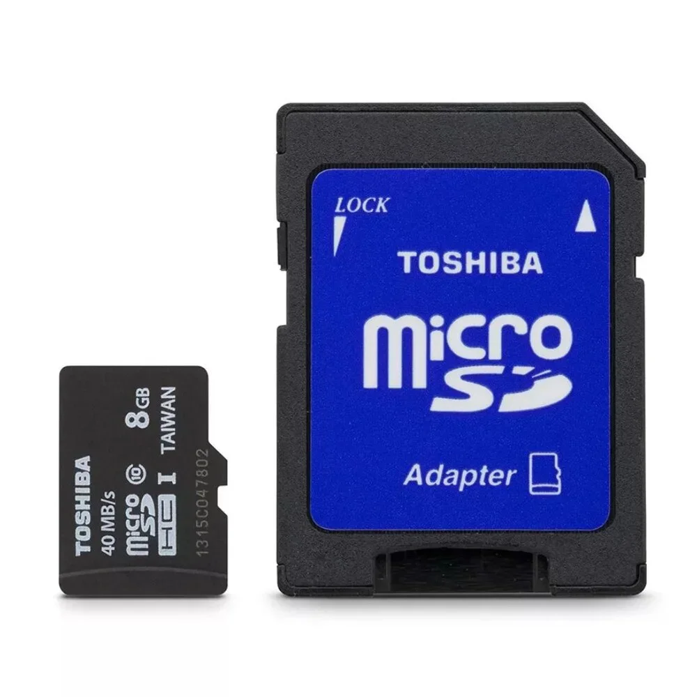 Toshiba 8GB Micro SDHC Class 10 40MB/s (PFM008U-2DCK) with SD Adapter